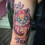 Cat Daruma Tattoo by @nicolethirdeye #daruma #darumadoll #japanesedoll #japaneseart #nicolethirdeye