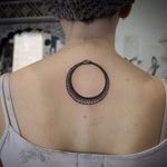 Ouroboros tattoo by Rosie Roo #RosieRoo #blackandgrey #monochrome #blackwork #nature #snake #ouroboros