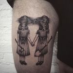 Grady Twins Tattoo, artist unknown #theshining #gradytwins #shingingtwins #twins #horror #horrorart #stephenking