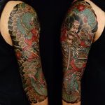 Samurai Dragon Tattoo by Damien Rodriguez #Japanesetattoo #Japanese #AsianTattoos #DamienRodriguez