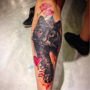 Gato preto maravilhoso feito pelo Licoln Marques! #LincolnMarques #BlackCat #tatuagenscoloridas #GatoPreto #Cat #CatTattoo #Gato #TatuadoresBrasileiros #Brasil #GatoTattoo #TatuadoresBrasil