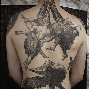 Goya inspired tattoo by Renaud Delmaire #fineartists #RenaudDelmaire #goya #painter #painting #fineart #masterpiece #art #museum