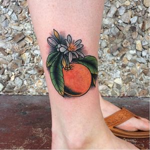 Orange tattoo by Bobby Bosak #bobbybosak #orange #citrus #fruit