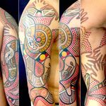 Snake Tattoo by Tatu Lu #snake #aboriginal #aboriginalart #aboriginalartist #australian #australianartist #culturalart #TatuLu