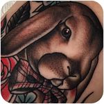 Easter vibes @beccagennebacon #tattoodo #easter #easterbunny #happyeaster #bunny #rabbit #bowtie #beccagennebacon