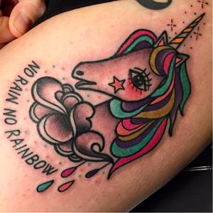 Pop Surrealistic Unicorn Tattoo #unicorntattoo #AmandaToy