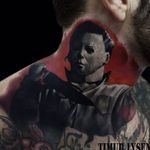 Michael Myers Tattoo by Timur Lysenko #michaelmyers #michaelmyerstattoo #halloween #halloweenatattoo #horror #horrortattoo #TimurLysenko