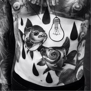 Fish tattoo by Julia Szewczykowska #JuliaSzewczykowska #blackwork #neotraditional #fish