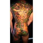 Tiger back piece tattoo by Matty D. Mooney. #tiger #tora #japanesetattoo #mattydmooney