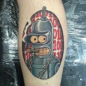 Bender Tattoo by Becci Boo #Bender #Futurama #robot #cartoon #BecciBoo