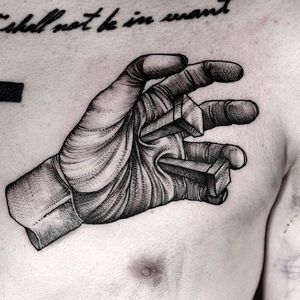 Hand and Nail Tattoo done at Blood Candy Tattoo, Busan City, South Korea #Blackwork #Hand #nails #BloodCandyTattoo