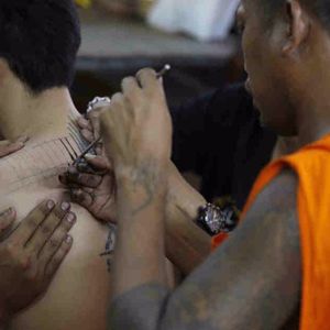 Bangkok's Mystical Tattoo Festival. Photo courtesy of Reuters, EPA photos. #Bangkok #Thai #Thailand #culture #world #diversity #tattoofestival