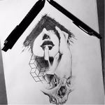 Sumptuous drawing of woman and skull. Illustration by Steve Toth. #SteveToth #BritishTattooer #blackandgrey #realism #hyperrealism #MonumentalInk #woman #skull