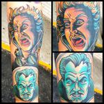 Vincent Price Tattoo by James Clements #VincentPrice #VincentPriceTattoos #ActorTattoos #HollywoodTattoos #ClassicActor #JamesClements #hollywood