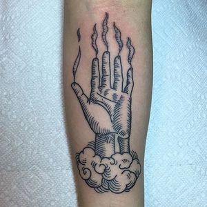 Hand Of Glory Tattoo by Ron Mor #handofglory #supernatural #traditional #RonMor