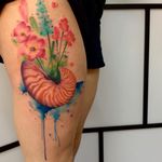 Watercolor abstract flower tattoo #watercolor #flower #abstract #shapes #EmrahdeLausbub #shell