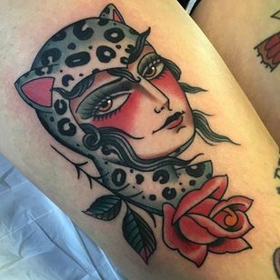 Cat Lady Tattoo por Lewis Parkin