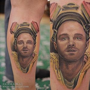 Jesse Pinkman Tattoo by Can Gurgul #BreakingBad #BreakingBadTattoos #TVTattoos #JessePinkman #JessePinkmanTattoos #CanGurgul