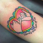 Tattoo by Sarah K #SarahK #neotraditional #unicorn #heart #hands #love #promise #pinkypromise #pinkyswear #friendship #colorful #girly