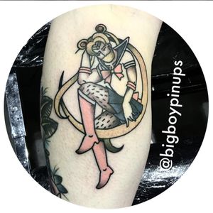 A big boy pinup Sailor Moon by Jamie August (IG—bigboypinups). #bigboypinup #JamieAugust #SailorMoon #traditional