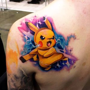 Por Steven Compton #StevenComptom #gringo #newschool #colorida #colorful #nerd #geek #Pikachu #pokemon #anime #desenho #animação #comics