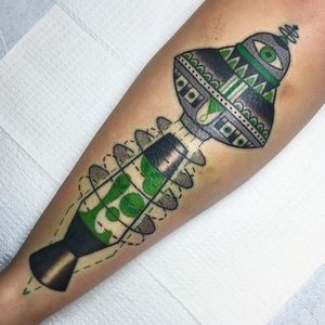 Lava Lamp Tattoo by @winstonthewhale #LavaLamp #LavaLampTattoo #LampTattoo #Retro #60s