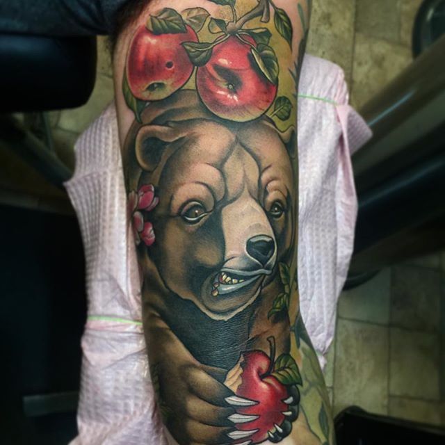 12 Angry Bear Tattoo Designs  Bear tattoo Bear tattoo designs Cool  tattoos for guys