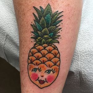 Cute pineapple  by Jolene. #fruit #pineapple #pinappletattoo #summer #Jolene