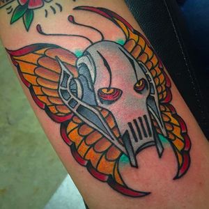 Radical tattoo by Jenn Siegfried #GenerealGrievous #tattoo #wings #butterflywings #JennSiegfried