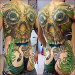 In Progress Back Tattoo by Steve Moore #back #backtattoo #backpiece #largetattoos #bigtattoos #SteveMoore