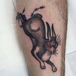 Hare Tattoo by Alfredo Guarracino #hare #animal #contemporary #AlfredoGuarracino