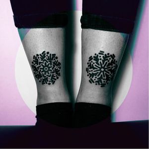 Matching tattoos by Gene Le Lynx #GeneLeLynx #ornamental #blackwork #pagan #abstract #geometric #graphic #mandala