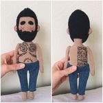 Tattooed doll by Christina Tselykovskaya. #ChristinaTselykovskaya #KristinaTselykovskaya #Rockanddoll #tattooeddolls #craft #art #doll