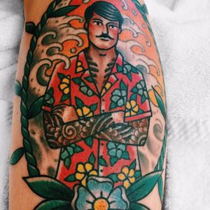 Traditional and tatted Magnum by Steven Lam #StevenLam #tomselleck #magnum #traditional