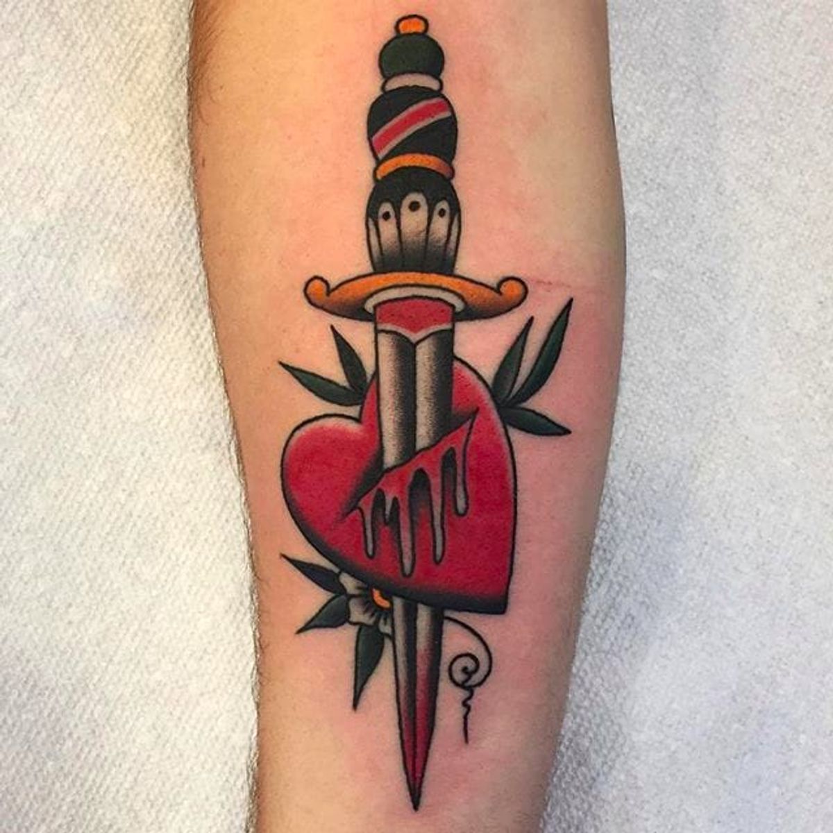 Tattoo uploaded by rcallejatattoo • Classic dagger through the heart