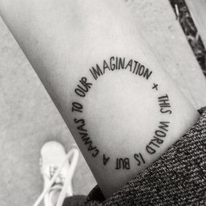 Inspirational tattoo. Artist unknown. #quote #inspirational #inspirationalquote #motivation #meaning #meaningful #script #sayings