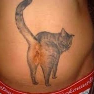 Catt butthole tattoo! #cat #catbutthole bellybutton