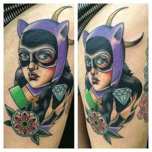 Catwoman Tattoo by Brian Hemming #Catwoman #Batman #DCComics #traditional #BrianHemming