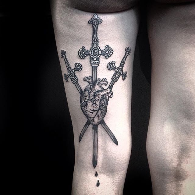 24+ Heart With Sword Tattoo