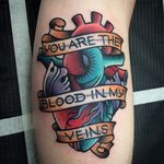 Brand New tattoo by Amanda Slater. #brandnew #band #lyrics #music #bands #anatomicalheart