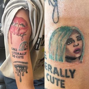 Johnny Cyrus and his Kylie Jenner tattoos #kyliejenner #kyliejennertattoo #kardashian #fan #fantattoos #celeb