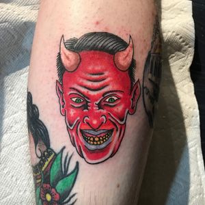 Mike Attack made a devil in his own image. Bad. Ass. (Via IG - mikeattack_tattoo)