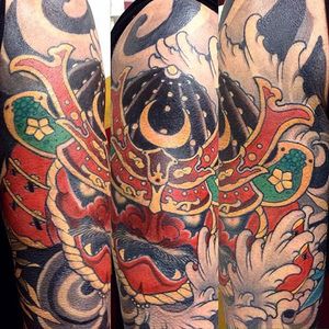 Kabuto Tattoo by Andrea Laruggine #Kabuto #KabutoTattoo #SamuraiTattoo #SamuraiHelmet #JapaneseTattoo #AndreaLaruggine