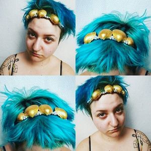 Mermaid crown of nadiachilidesigns on Instagram. #mermaidcrown #mermaid #tattoodobabes #fashion