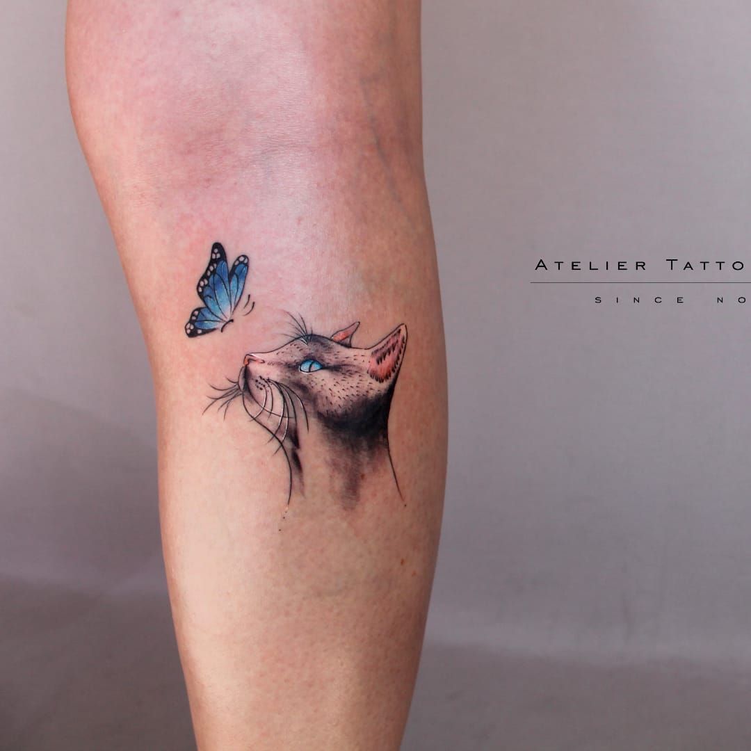 Cat Tattoo Tattoo Foot Butterfly  Imágenes españoles