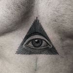 All-seeing eye tattoo by Arthur Perfetto. #ArthurPerfetto #blackwork #dotwork #allseeingeye #eye #eyeofprovidence #illuminati