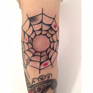 Web tattoo by Diki. #Diki #deconstructed #traditional #web