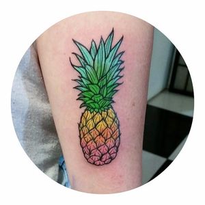 Pineapple tattoo by Carla Evelyn. #fruit #pineapple #CarlaEvelyn