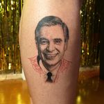 Mister Rogers by Shannon Perry #ShannonPerry #cutetattoos #illustrative #portrait #realistic #MisterRogers #FredRogers #kids #kidsshow #tvshow