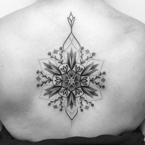 Floral Mandala Tattoo by Iosep #mandala #mandalatattoo #blackwork #blackworktattoo #blackworktattoos #blackworkartist #blackink #Iosep